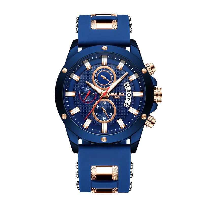 Three-Eye Quartz Chronograph Watch