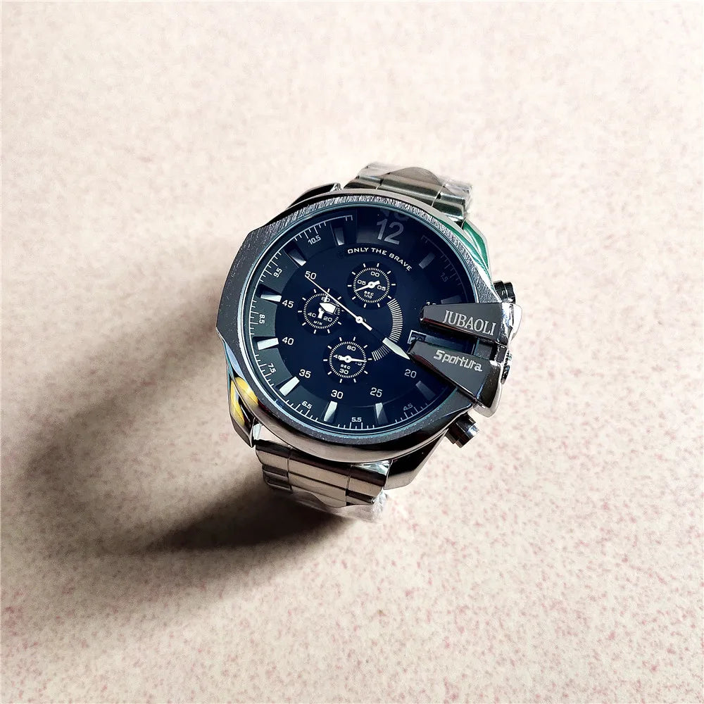 Top Brand Chronograph Watches Men Large Dial Multifunction Military Quartz Business Creative Sports Wristwatch Relogio Masculino