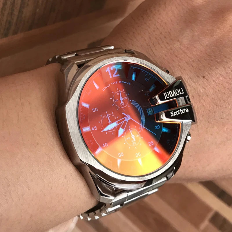 Top Brand Chronograph Watches Men Large Dial Multifunction Military Quartz Business Creative Sports Wristwatch Relogio Masculino