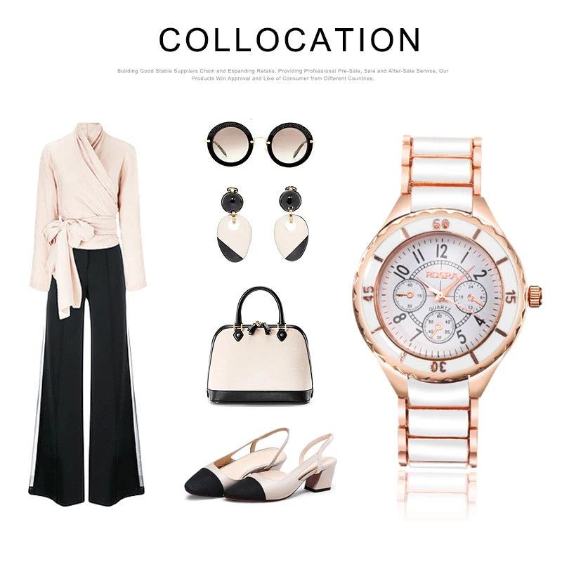Women Watches Rose Gold White Quartz Steel Watch Mujer Elegant Design Clock Ladies Wristwatch Bayan Kol Saati Feminino Reloj