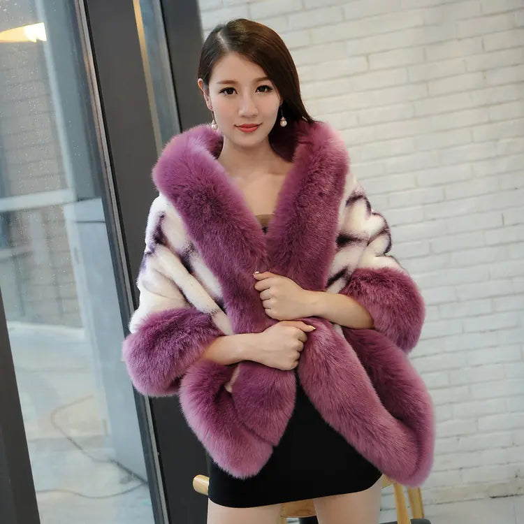 Faux Fur Short Jacket for Bridesmaids and Cozy Wrap
