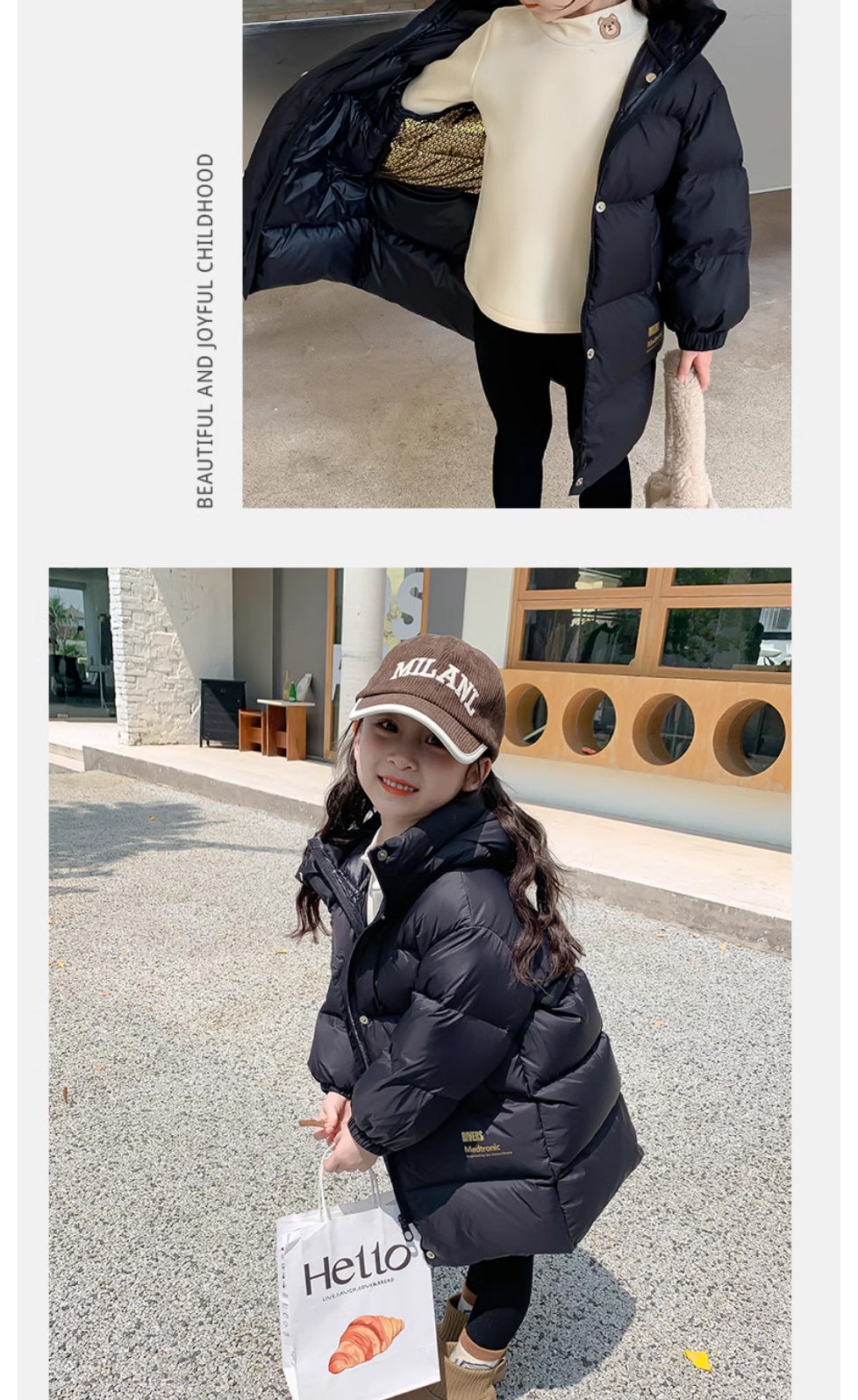 -30℃ Kids Winter Girls Padded Jackets Thick Warm Waterproof Shiny Hooded Coats Children Outerwear Clothes Teen Parka 5-14 Years