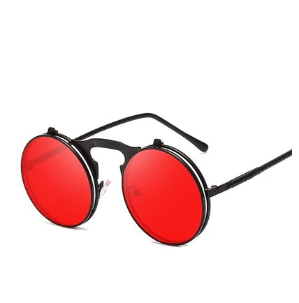 Round Frame Flip-Top Sunglasses and Sunglasses