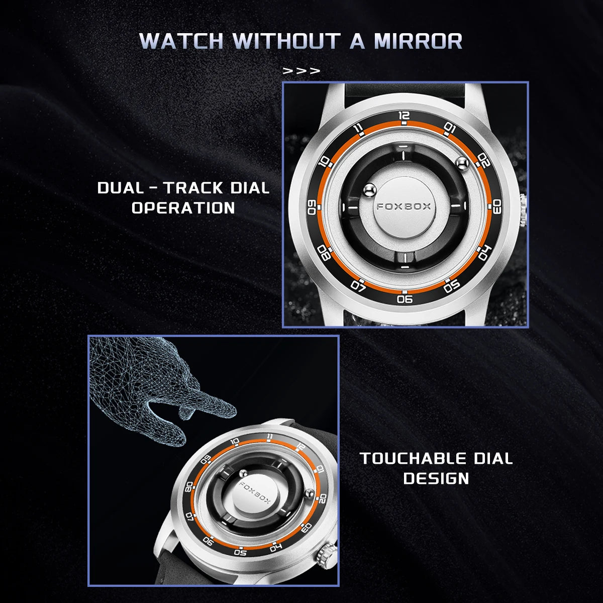 Foxbox 2025 Luxury Watches Men Creative Scrolling Beads Quartz Wristwatches Fashion Waterproof Magnetic Force Mens Watch Reloj