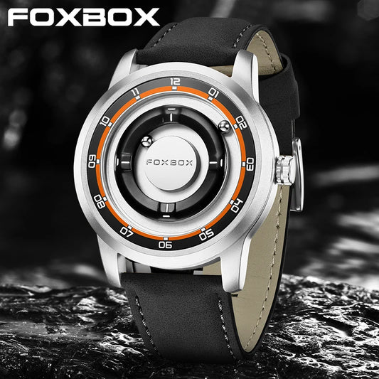 Foxbox 2025 Luxury Watches Men Creative Scrolling Beads Quartz Wristwatches Fashion Waterproof Magnetic Force Mens Watch Reloj