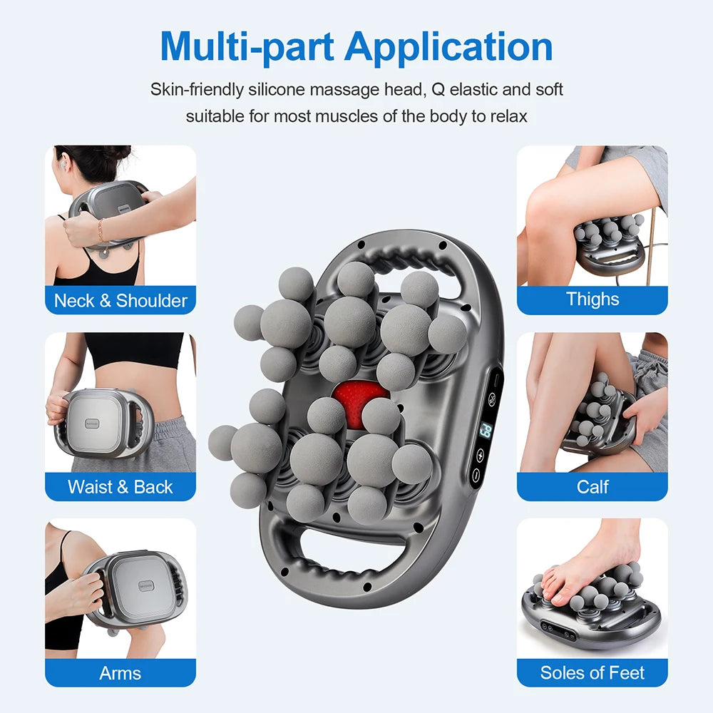 22-Head Fascia Gun High-Frequency Vibration Body Massage Gun Back and Waist Massager Neck Shoulder Massager Muscle masajeador