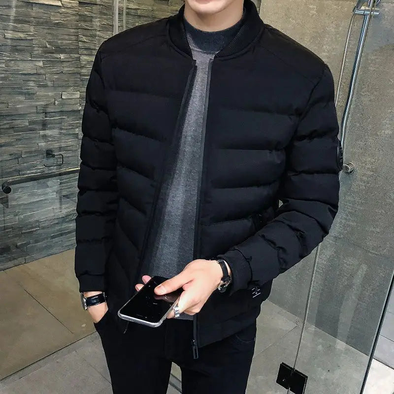 Baseball Jacket Man Warm Winter Quilted Padded Coat for Men Thick Luxury Padding Stylish Korean Reviews Many Casual Cheap Sale