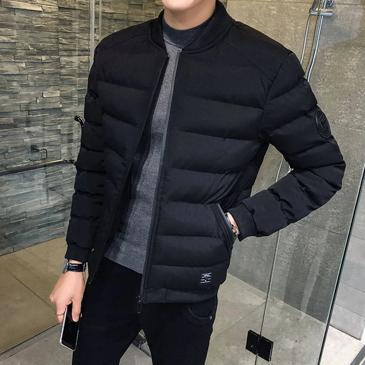 Baseball Jacket Man Warm Winter Quilted Padded Coat for Men Thick Luxury Padding Stylish Korean Reviews Many Casual Cheap Sale