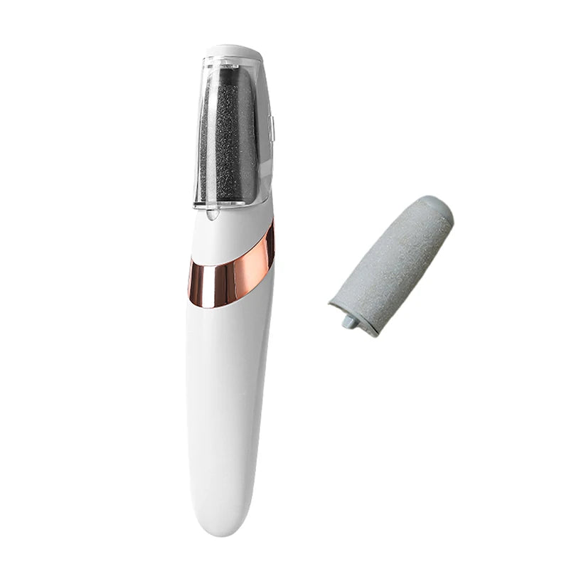 Electric Foot Scrubber, Portable and Easy to Carry, USB Rechargeable, Removes Dead Skin and Scrubs Feet, Replaceable Coarse and Fine Grinding Heads, Easily Creates Smooth Feet, Aids Personal Hygiene Care