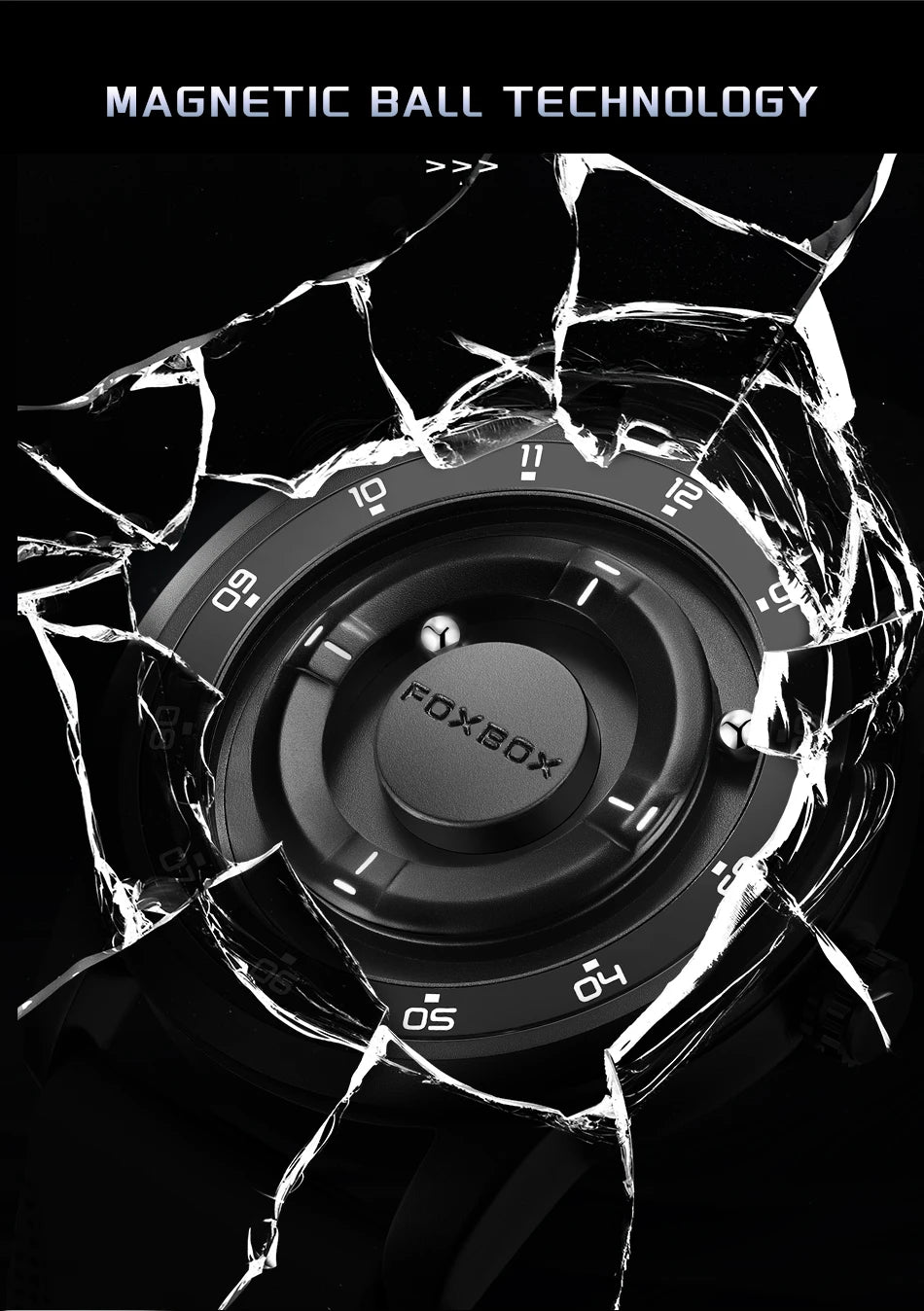 Foxbox 2025 Luxury Watches Men Creative Scrolling Beads Quartz Wristwatches Fashion Waterproof Magnetic Force Mens Watch Reloj