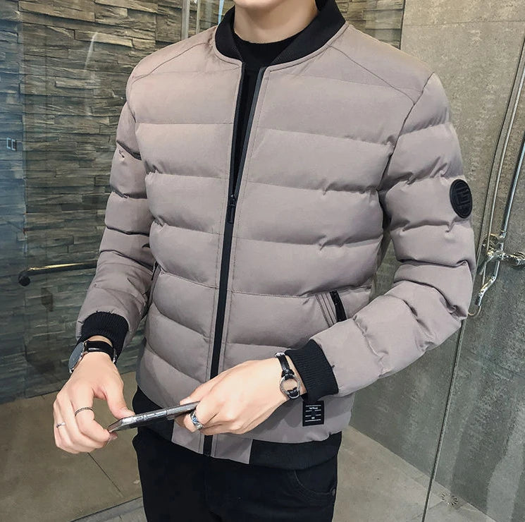 Baseball Jacket Man Warm Winter Quilted Padded Coat for Men Thick Luxury Padding Stylish Korean Reviews Many Casual Cheap Sale