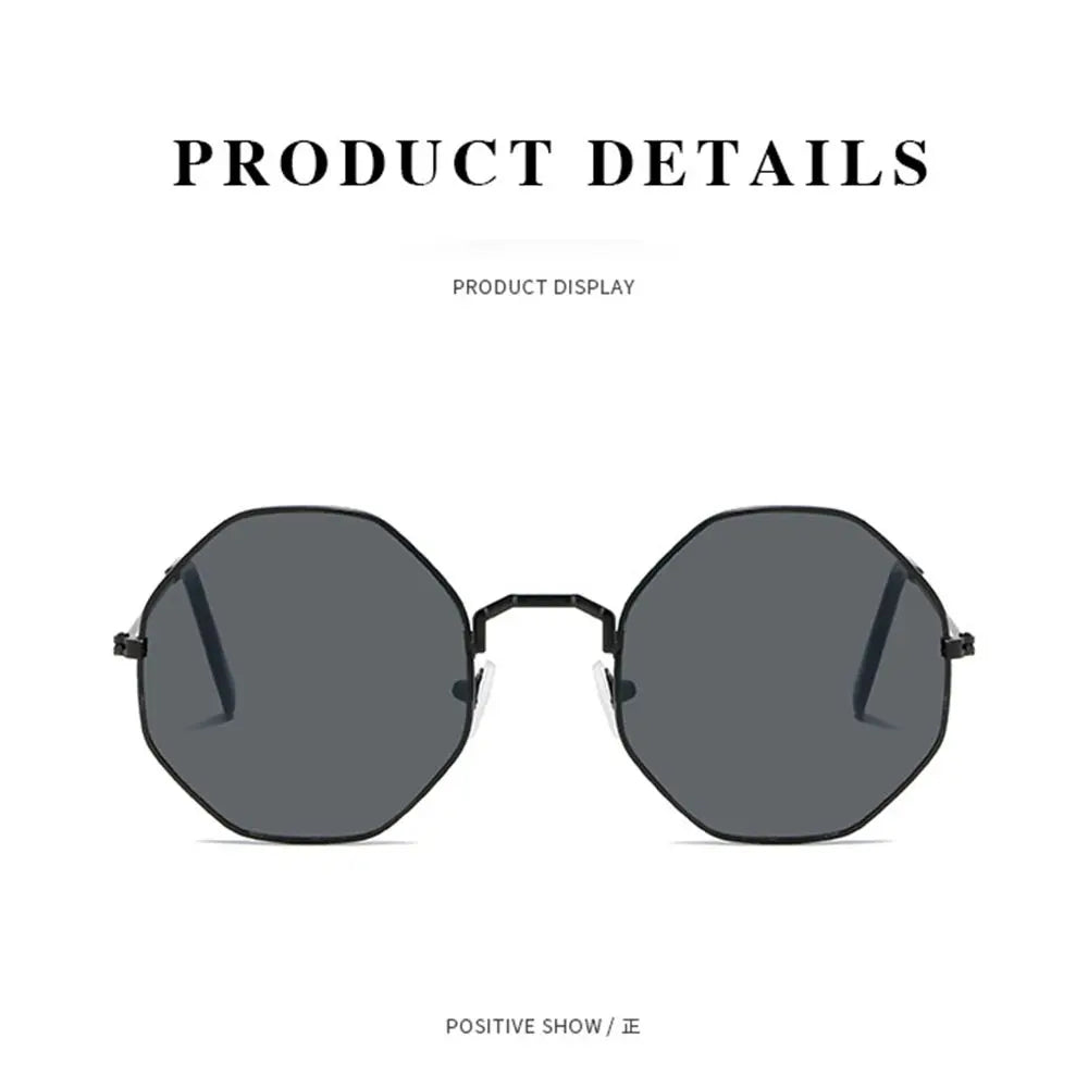 Trendy Sun Glasses UV400 Protection Sunglasses for Women Men's Shades Octagonal Polygon Retro Sunglasses