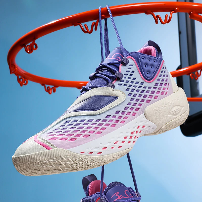 High-quality Men's Basketball Shoes Women Reflective Basketball Sneakers Men Outdoor Rubber Anti Slip Sports Training Shoes Male