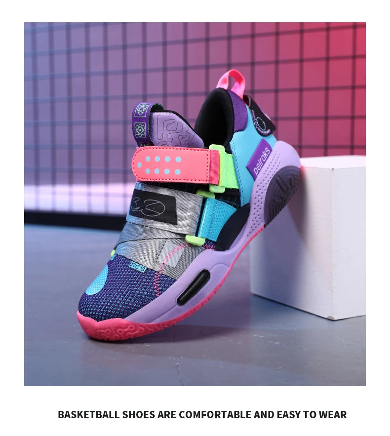 New Brand Children's Basketball Shoes For Boys Girls Non-slip Kids Sport Shoes Lightweight Outdoor Sneakers Trainers Footwear