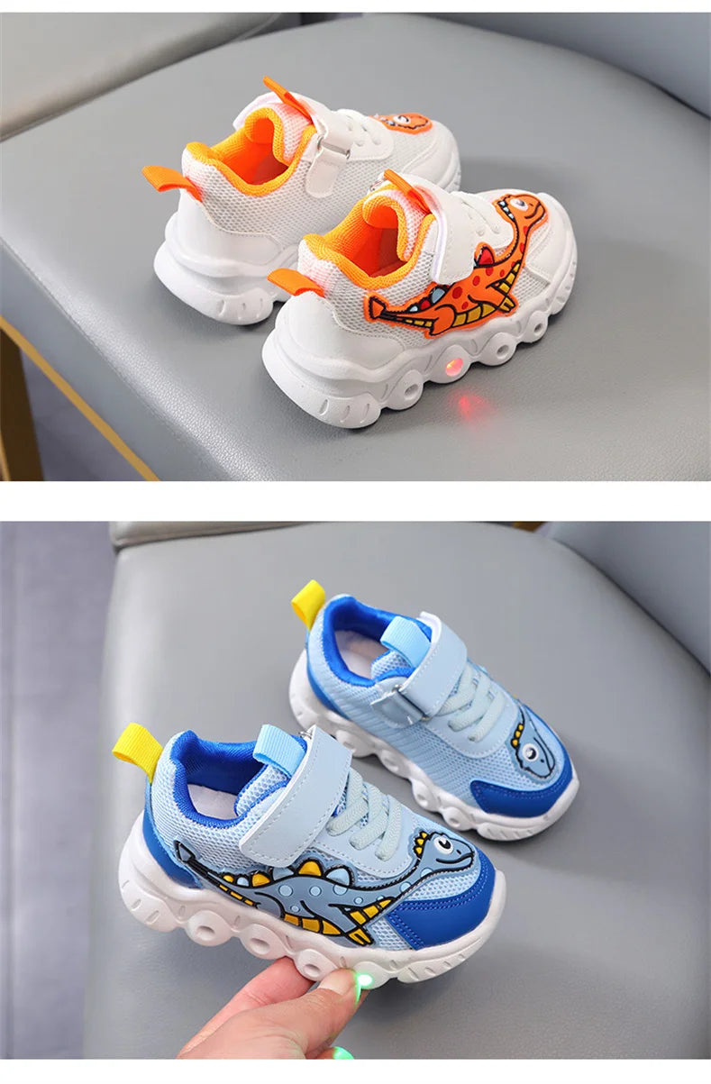2023 New LED Children's Trainers Boys and Girls Tennis Shoes Sports Shoes for Toddlers Child Kids Sneakers