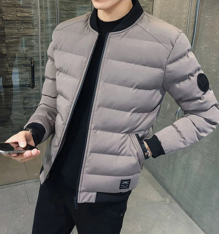 Baseball Jacket Man Warm Winter Quilted Padded Coat for Men Thick Luxury Padding Stylish Korean Reviews Many Casual Cheap Sale