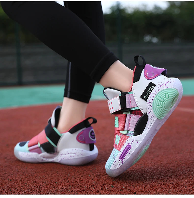 New Brand Children's Basketball Shoes For Boys Girls Non-slip Kids Sport Shoes Lightweight Outdoor Sneakers Trainers Footwear
