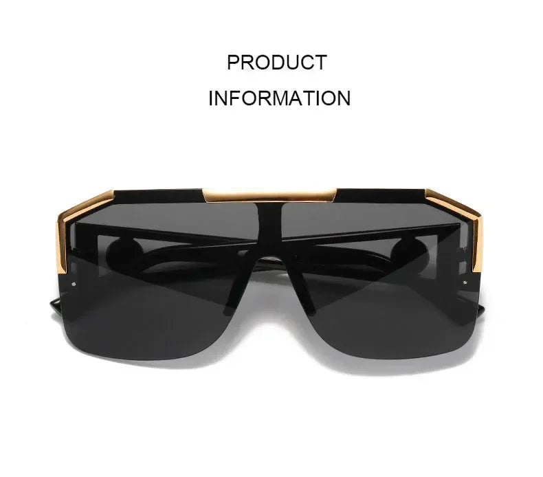 2025 Luxury Big Square Sunglasses Women Brand Designer Retro Blue Sun Glasses For Female Oversized Black Shades Oculos UV400
