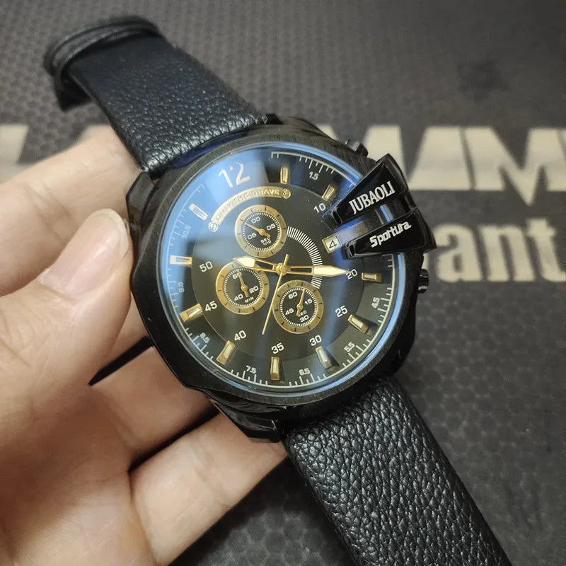 Top Brand Chronograph Watches Men Large Dial Multifunction Military Quartz Business Creative Sports Wristwatch Relogio Masculino