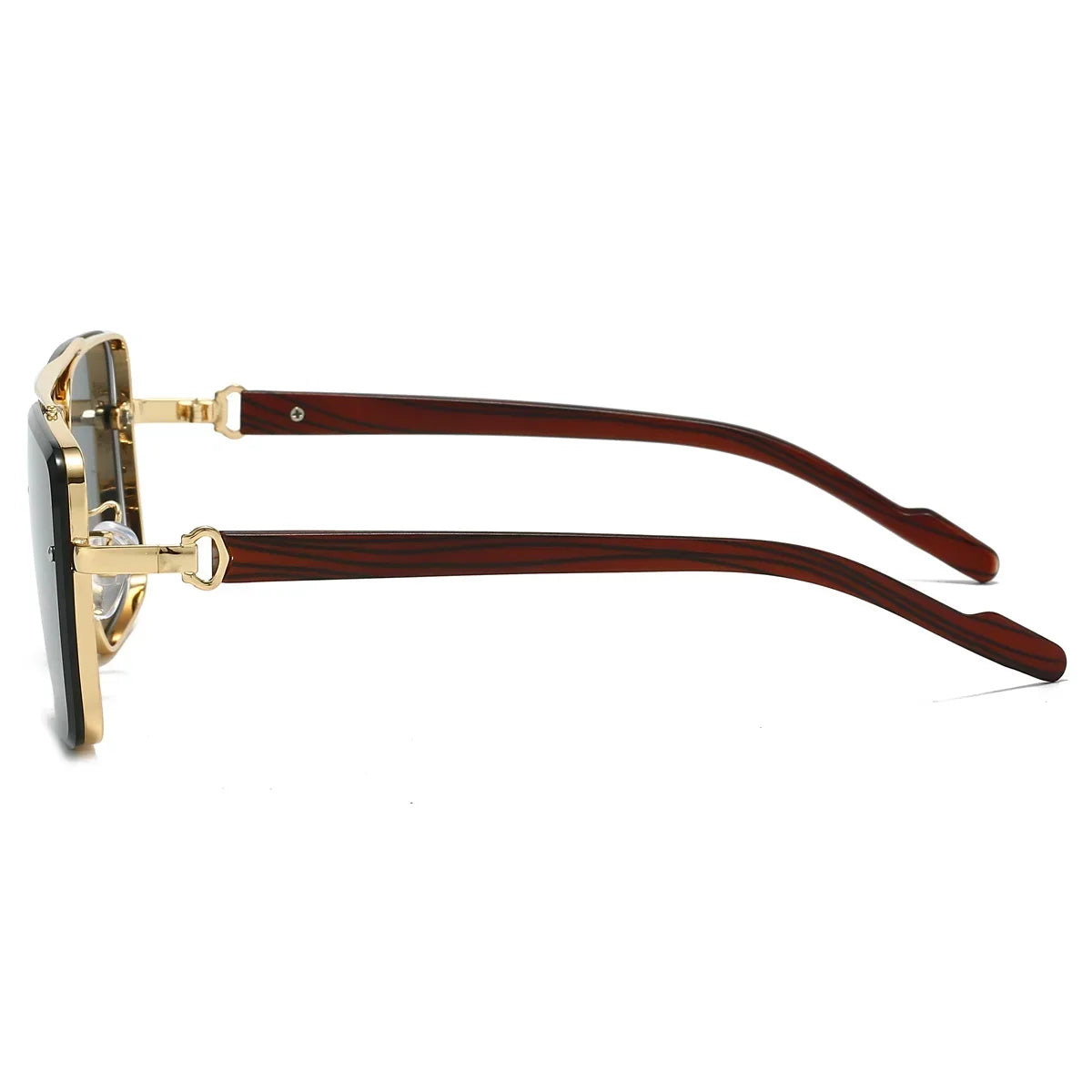 KAMMPT Fashion Retro Square Metal Shades Women's Original Brand Design Driving Sunglasses New Double Bridge Pilot Sun Glasses