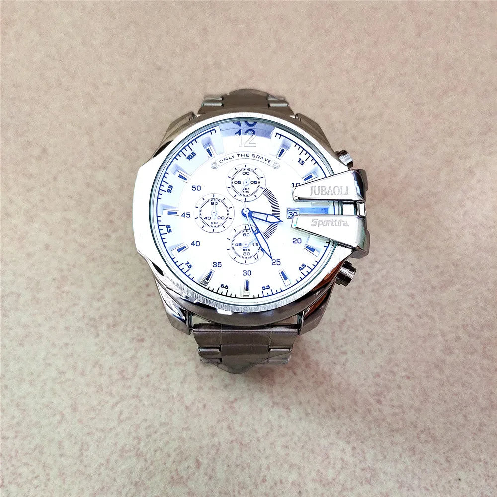 Top Brand Chronograph Watches Men Large Dial Multifunction Military Quartz Business Creative Sports Wristwatch Relogio Masculino