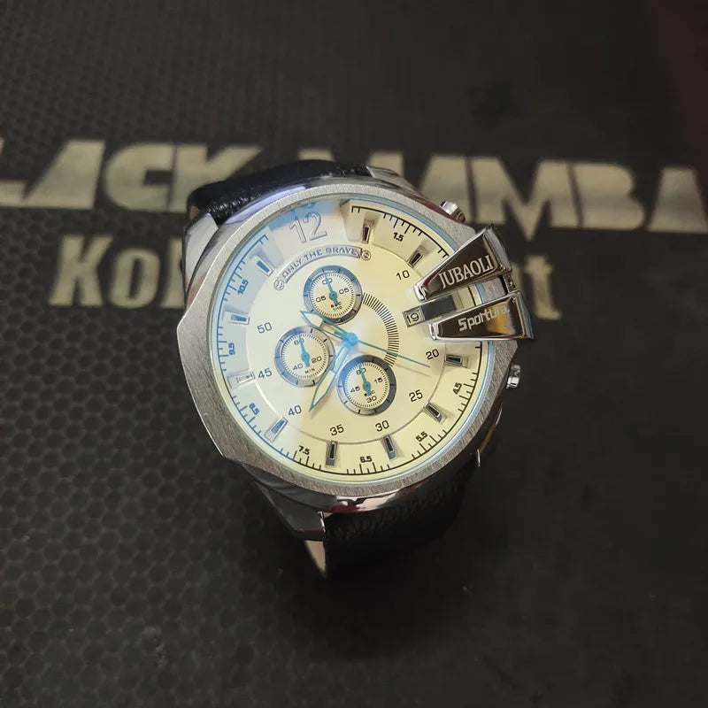 Top Brand Chronograph Watches Men Large Dial Multifunction Military Quartz Business Creative Sports Wristwatch Relogio Masculino