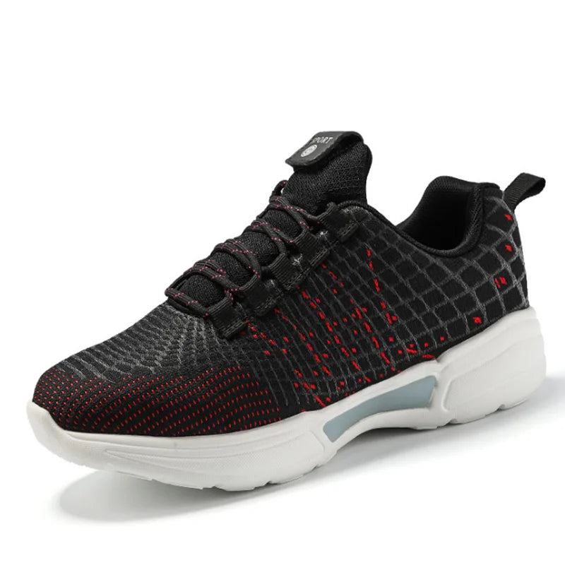 Men Fashion LED Shoes Light Up Sneakers USB Recharging Fiber OPTIC Cloth Elastic Sole Glowing Luminous Flashing Casual Shoes