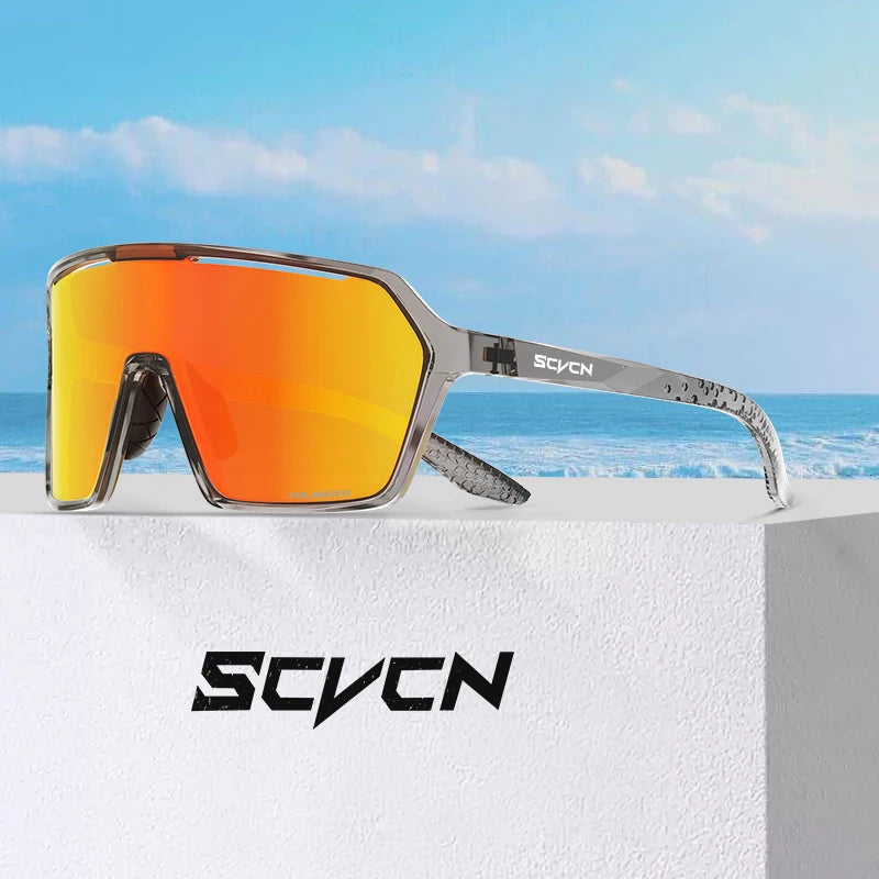 Scvcn Color Photochromic Sunglasses Cycling Glasses Sports for Men Mountain Bike Road Bicycle Fashion Eyewear Goggles UV400 MTB