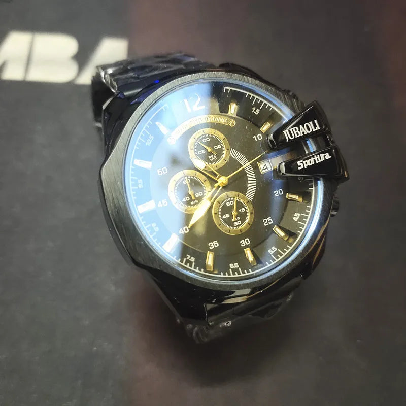 Top Brand Chronograph Watches Men Large Dial Multifunction Military Quartz Business Creative Sports Wristwatch Relogio Masculino