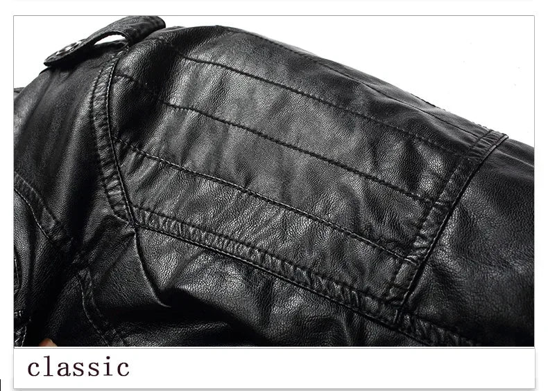 Suit Vintage Plus Velvet PU Leather Jacket Casual Blazer Men's Slim Fit Leather Jacket Streetwear Man Outerwear Leather Jackets