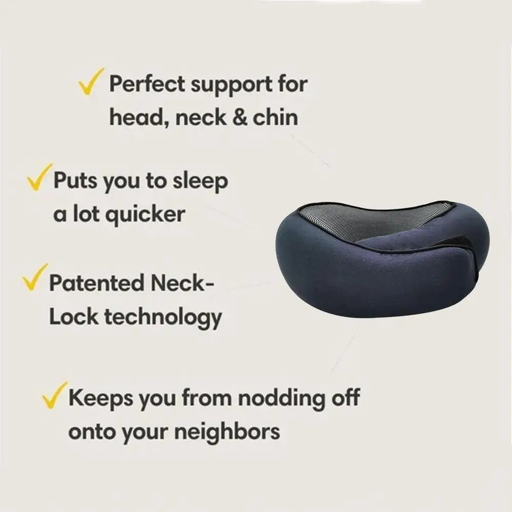 Memory Foam Neck Pillow Neck Support Pillow With Head Cushion Support Camping Neck Protect Soft Memory Foam Head Support