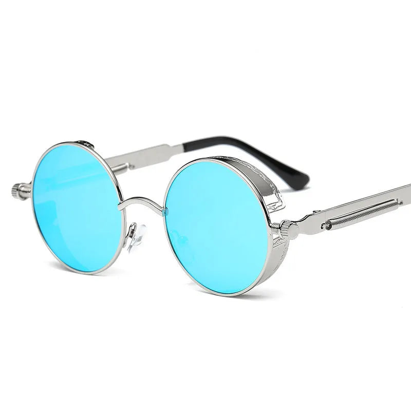New Round Metal Sunglasses Steampunk Men Women Fashion Glasses Brand Designer Retro Vintage Sun Glasses UV400 Gafas De Sol