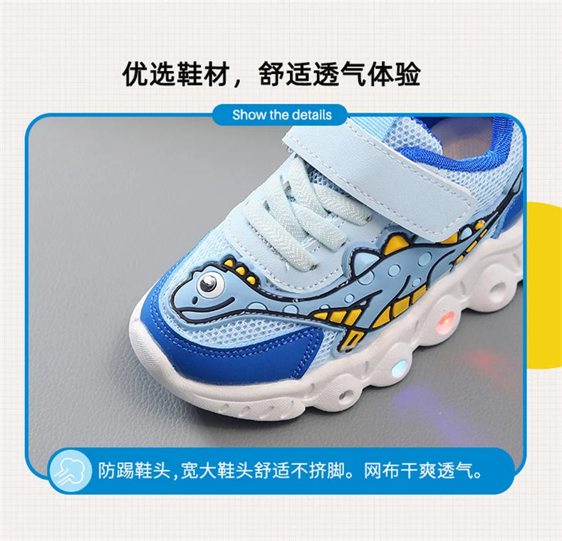 2023 New LED Children's Trainers Boys and Girls Tennis Shoes Sports Shoes for Toddlers Child Kids Sneakers
