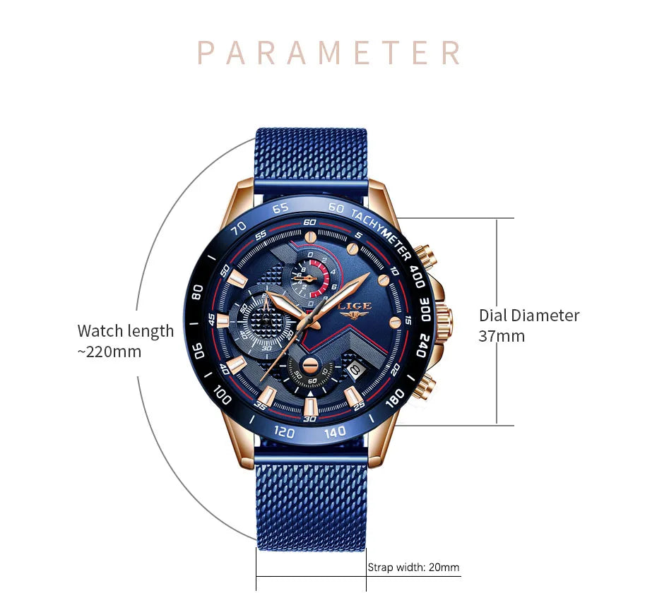 LIGE New Rose Gold Women Watch Top Brand Luxury Watch Women Quartz Sport Women's Bracelet Watches Waterproof Relogios Feminino