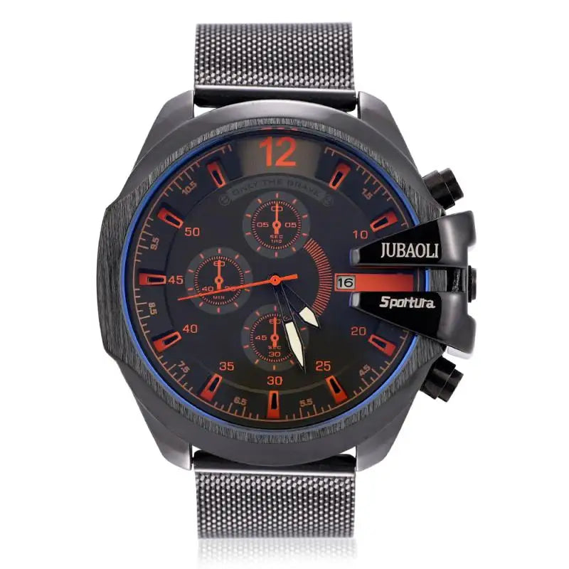 Top Brand Chronograph Watches Men Large Dial Multifunction Military Quartz Business Creative Sports Wristwatch Relogio Masculino