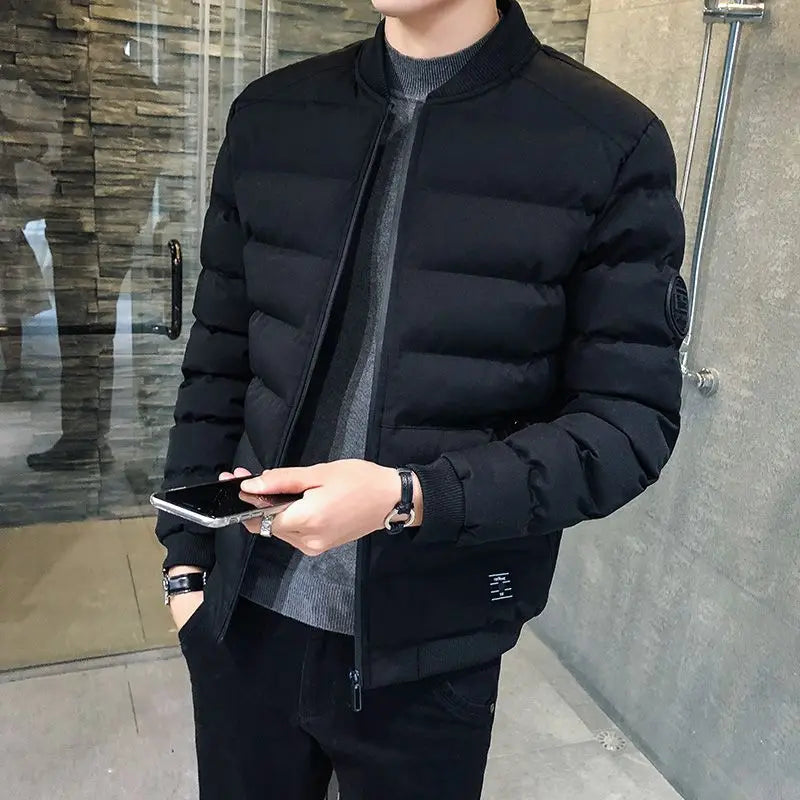 Baseball Jacket Man Warm Winter Quilted Padded Coat for Men Thick Luxury Padding Stylish Korean Reviews Many Casual Cheap Sale