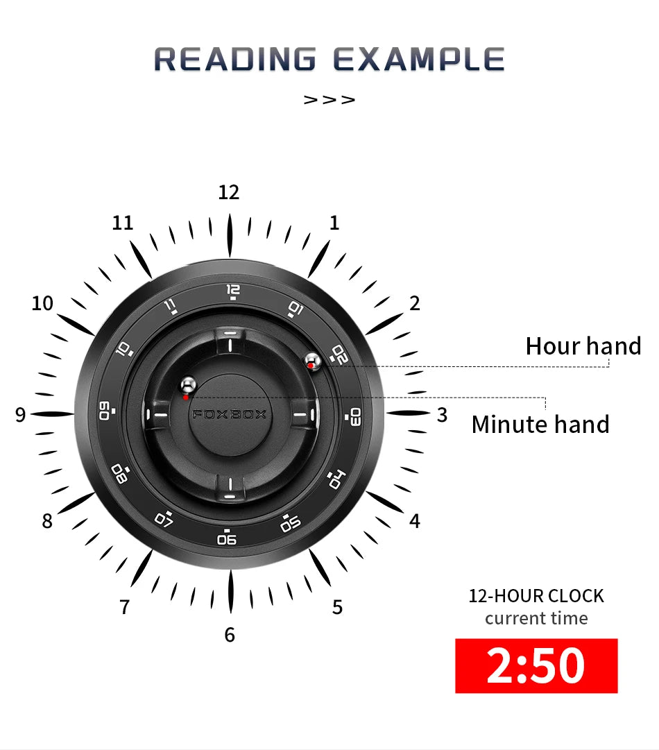 Foxbox 2025 Luxury Watches Men Creative Scrolling Beads Quartz Wristwatches Fashion Waterproof Magnetic Force Mens Watch Reloj