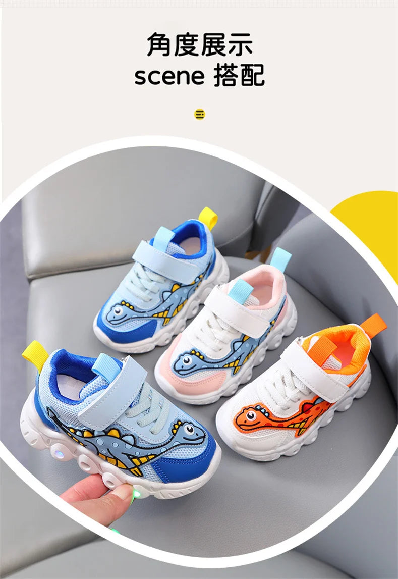 2023 New LED Children's Trainers Boys and Girls Tennis Shoes Sports Shoes for Toddlers Child Kids Sneakers