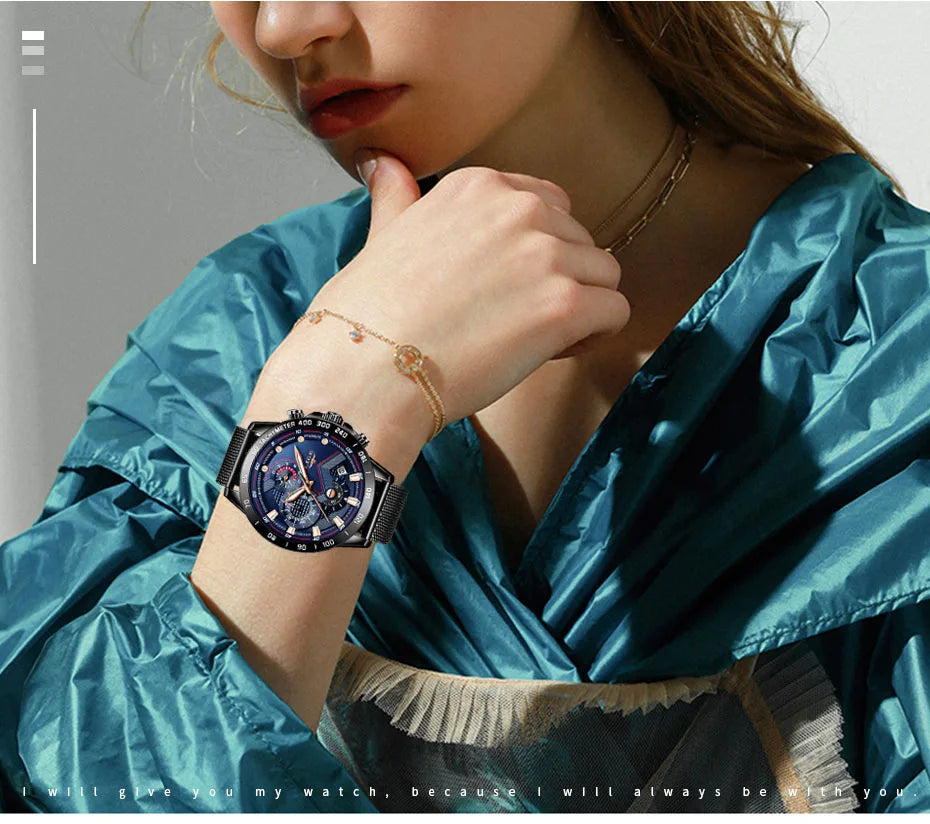 LIGE New Rose Gold Women Watch Top Brand Luxury Watch Women Quartz Sport Women's Bracelet Watches Waterproof Relogios Feminino