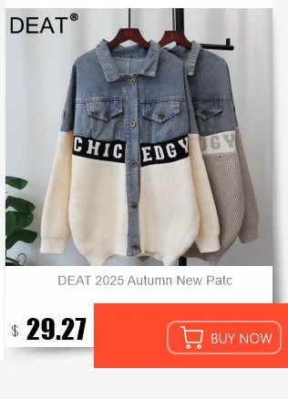 DEAT 2025 Winter New Items Imitation Colorful Long Coat For Women Faux Fur Suit Collar Long Sleeve Trench Jacket Female 11A05577