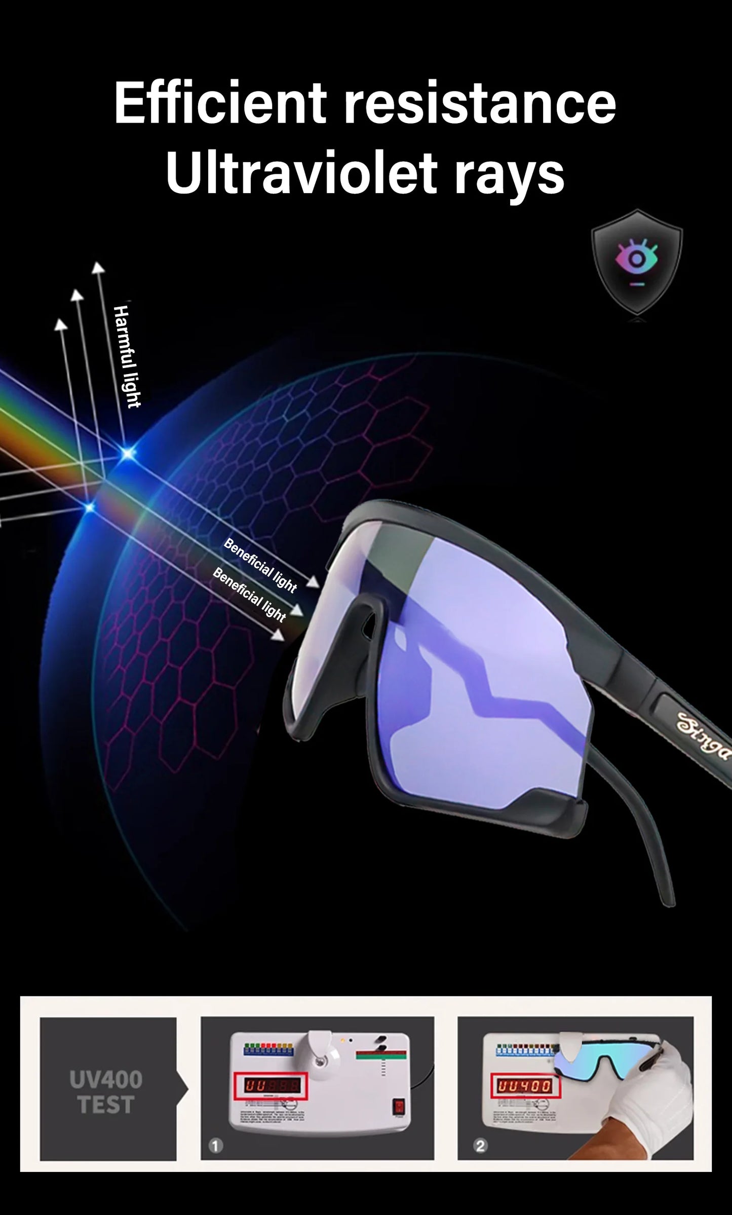 Outdoor Sport Sunglasses for Men Women Fashion Hiking Cycling Sun Glasses Goggles Male Shdes Anti Glare Mirror UV400