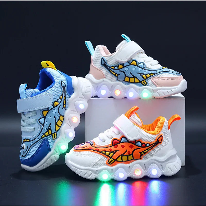 2023 New LED Children's Trainers Boys and Girls Tennis Shoes Sports Shoes for Toddlers Child Kids Sneakers