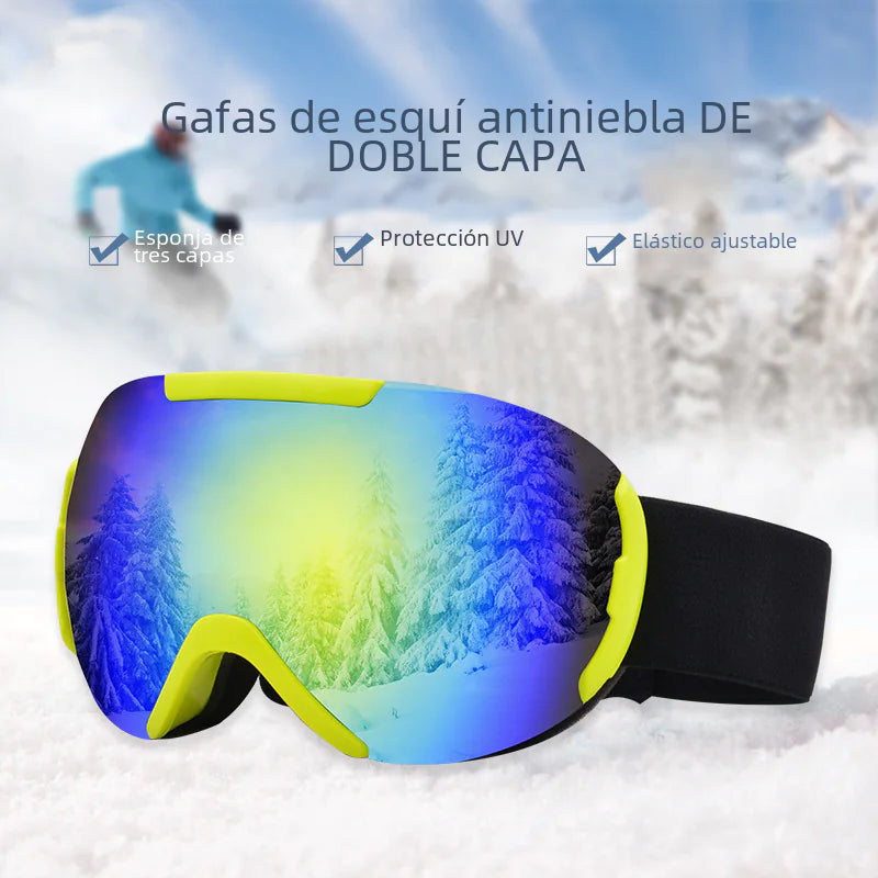 Dual-Layer Anti-Fog Ski Goggles for Men and Women