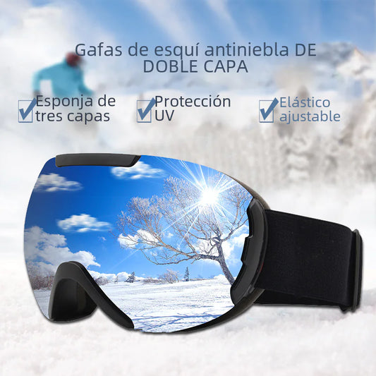 Dual-Layer Anti-Fog Ski Goggles for Men and Women