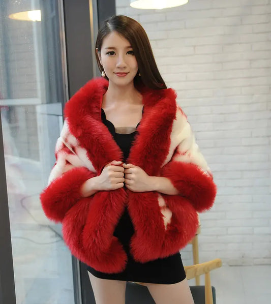 Faux Fur Short Jacket for Bridesmaids and Cozy Wrap