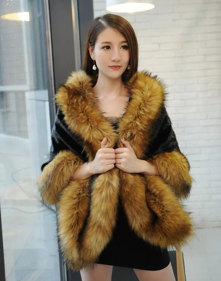 Faux Fur Short Jacket for Bridesmaids and Cozy Wrap