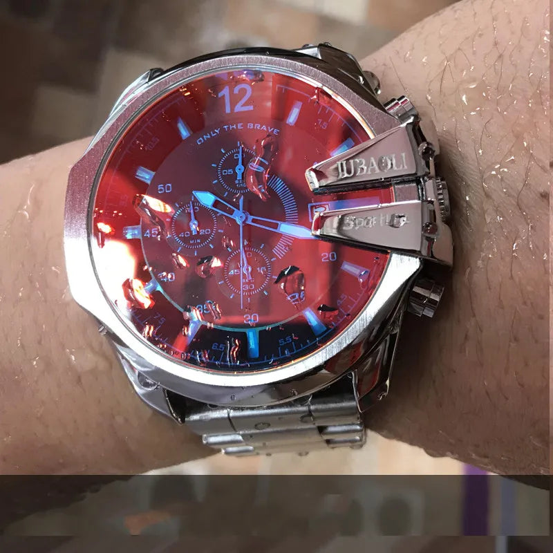 Top Brand Chronograph Watches Men Large Dial Multifunction Military Quartz Business Creative Sports Wristwatch Relogio Masculino