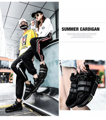 Men Sneakers Outdoor Breathable Thick Sole Running Shoes for Men Sports Shoes Comfortable Couples Sneaker Size 36-45 Zapatillas