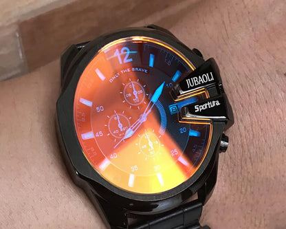 Top Brand Chronograph Watches Men Large Dial Multifunction Military Quartz Business Creative Sports Wristwatch Relogio Masculino