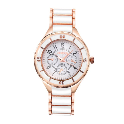 Women Watches Rose Gold White Quartz Steel Watch Mujer Elegant Design Clock Ladies Wristwatch Bayan Kol Saati Feminino Reloj